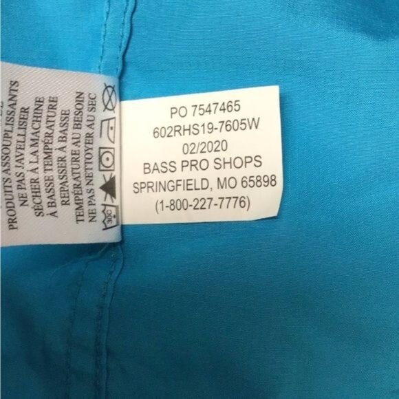 RedHead Mens 2XL Short Sleeve Shirt Turquoise Button-Up Polyester Fisherman Styl - Picture 7 of 7